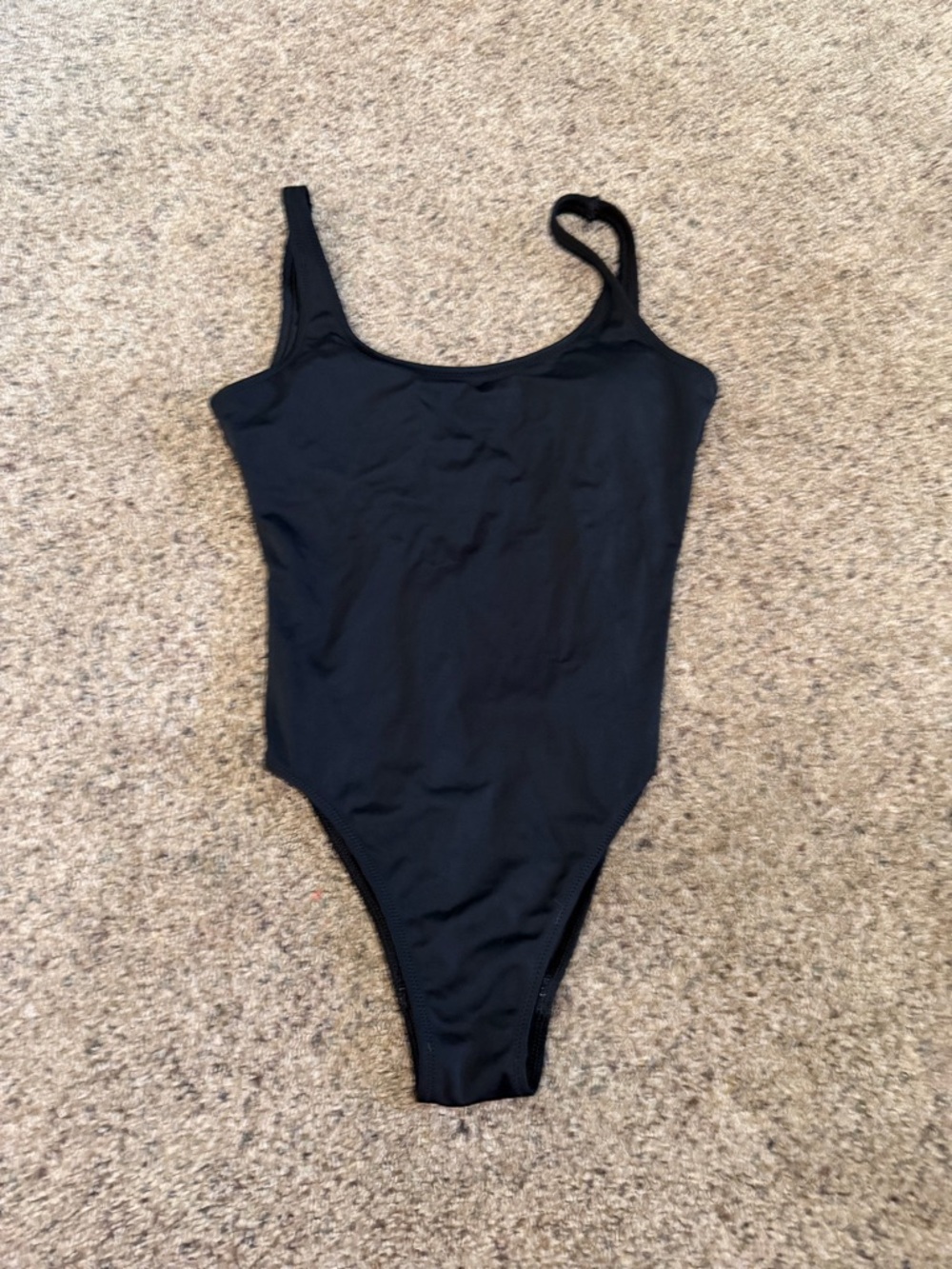 PINK Victoria's Secret Black Scoop One-Piece Swimsuit